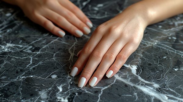 Élégance éternelle avec les faux ongles blancs de nailfinity